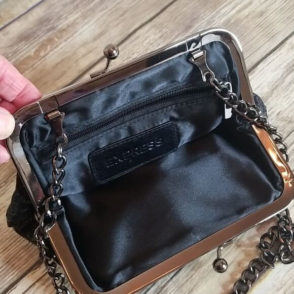 Express Black Sequin Small Dress Bag - Picture 6 of 7